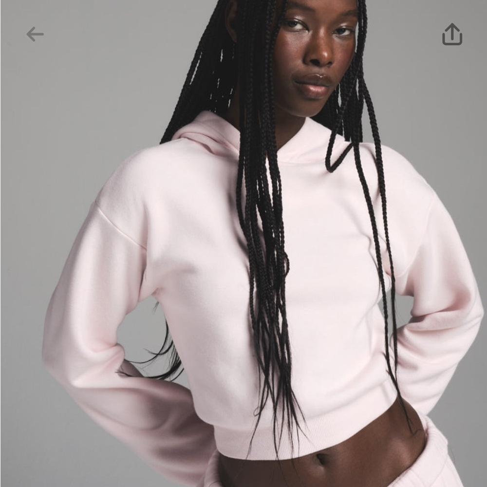 🩷 NWT SKIMS Barely Pink Hoodie Sz Small - Picture 2 of 4
